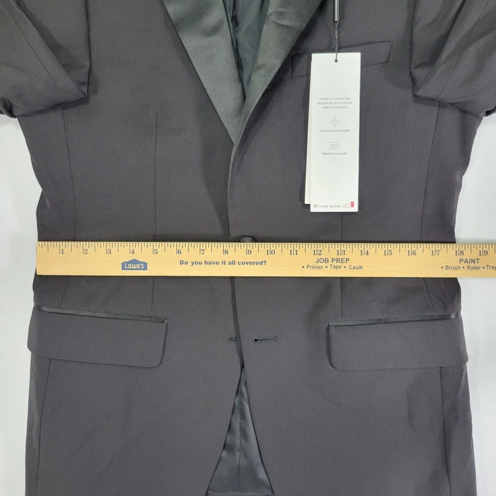 Calvin Klein Men's Tuxedo Jacket MAIN Two Button Black Wool Blend‎ 38R NEW